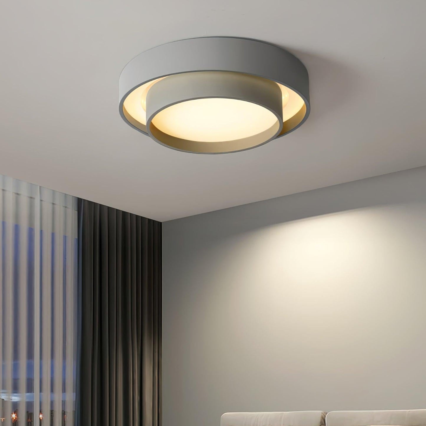 Cylindrical LED Ceiling Light in Gray